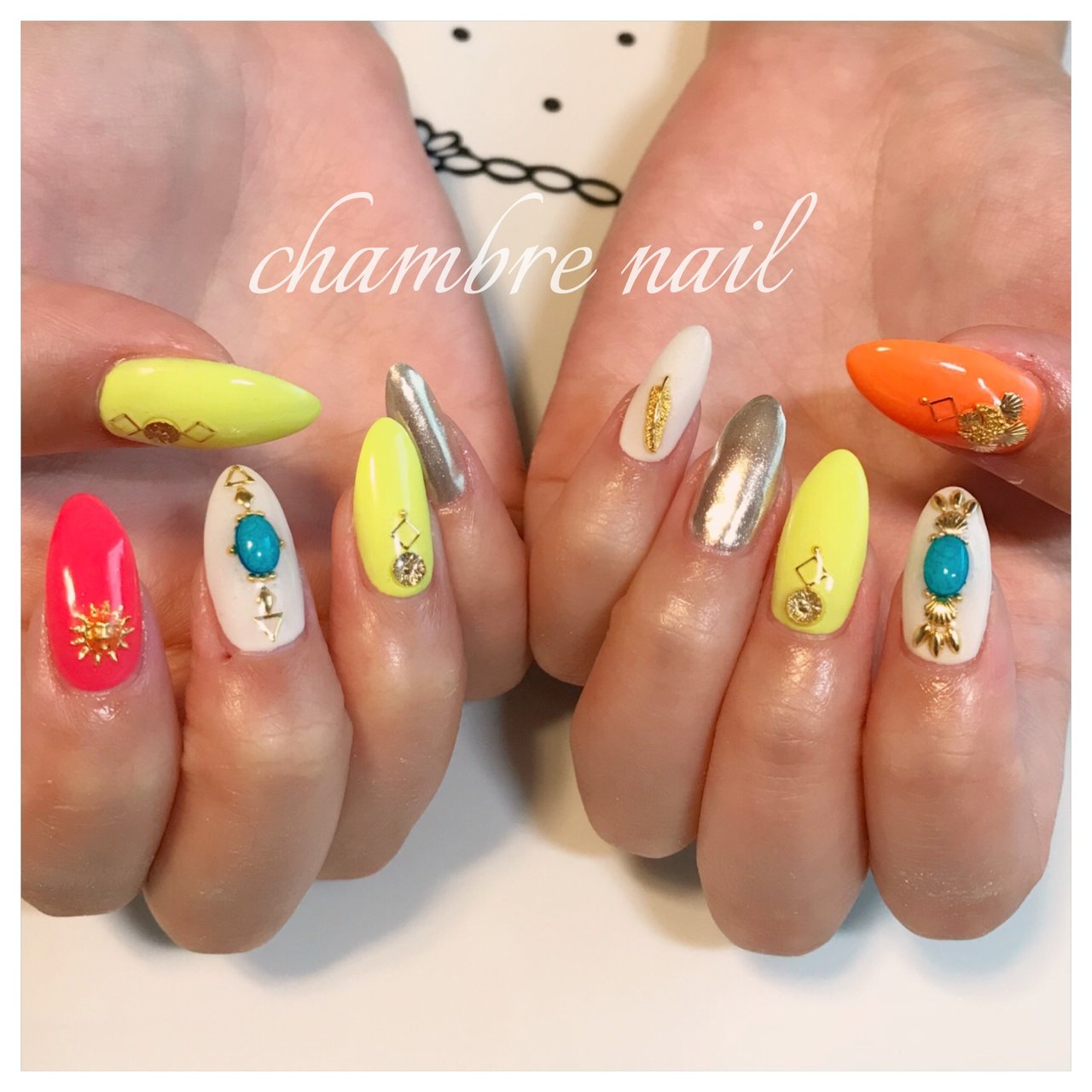 夏 海 リゾート 女子会 ハンド Chambre Nailのネイルデザイン No ネイルブック