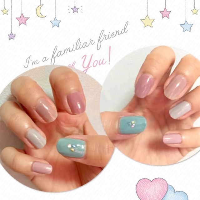 ハンド シンプル シェル ピンク グリーン Lxanxlのネイルデザイン No 3405447 ネイルブック