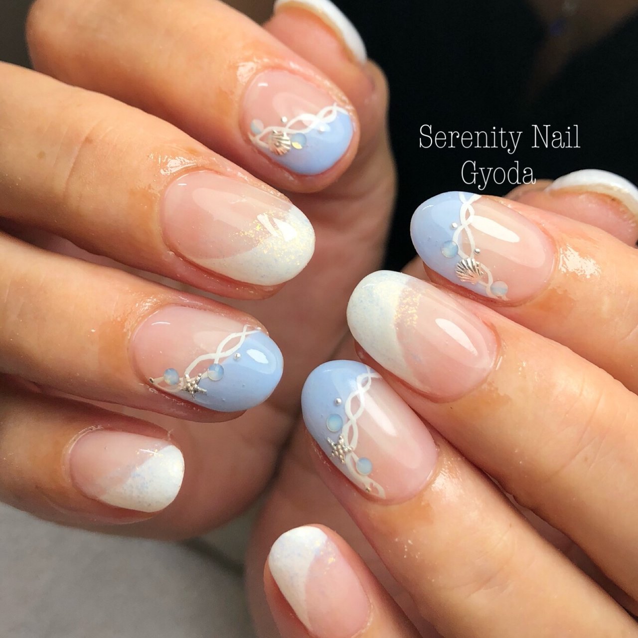 夏 海 リゾート 女子会 ハンド Serenity Nail セレニティネイル のネイルデザイン No ネイルブック