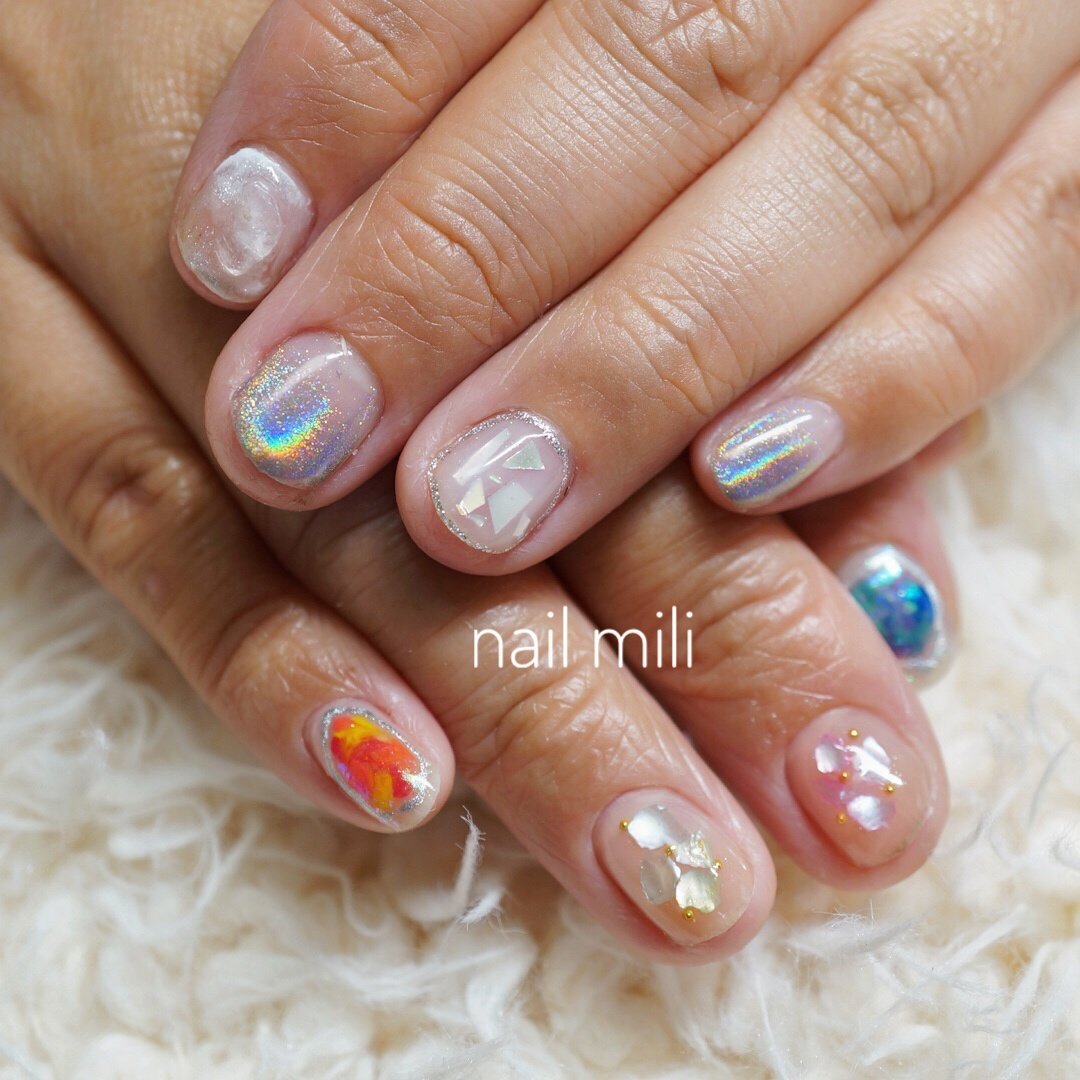 夏海リゾート浴衣ハンド Nail Miliのネイルデザインno3410568