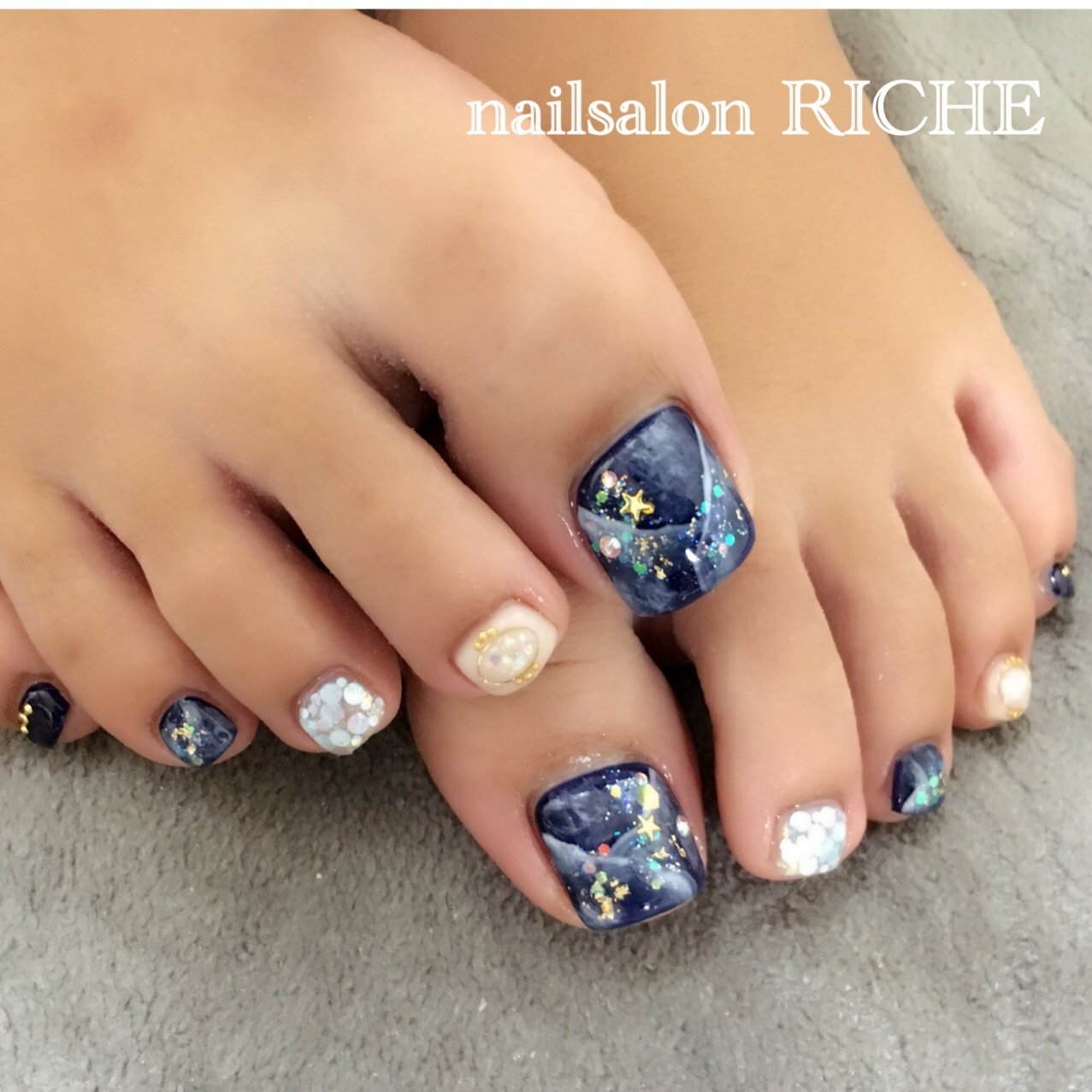 夏 海 リゾート 浴衣 フット Nailsalon Richeのネイルデザイン No 3411167 ネイルブック