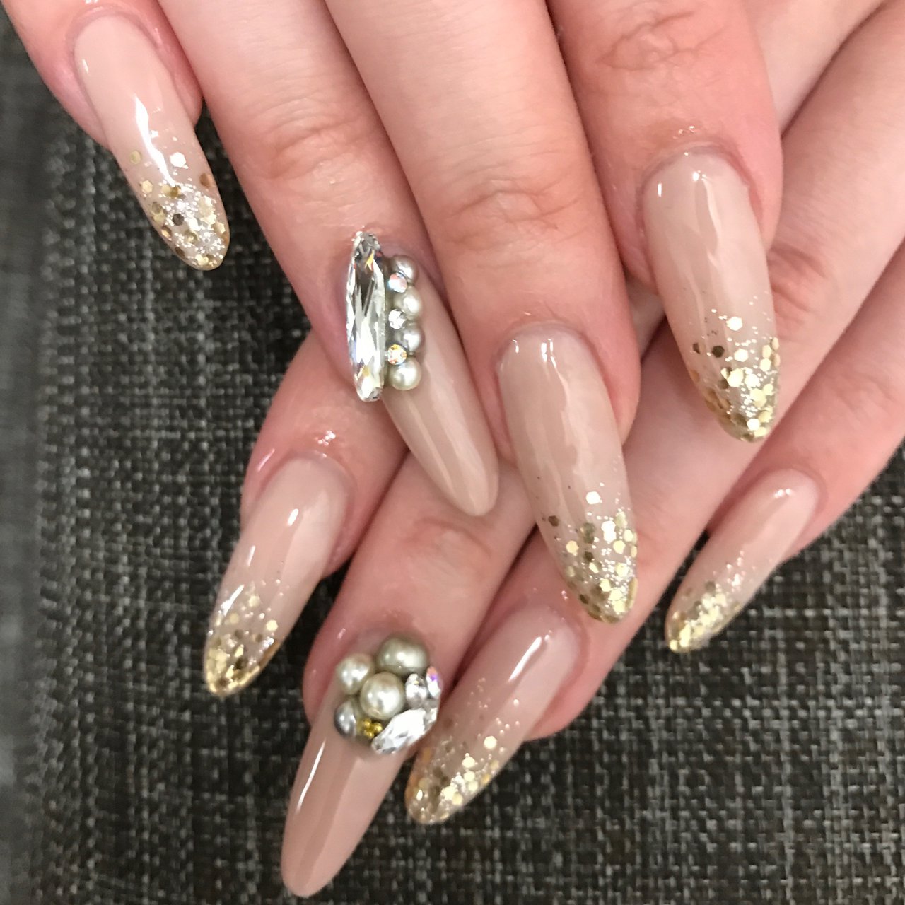 秋 オールシーズン ブライダル パーティー ハンド Diamond Nail 尼崎のプライベートサロン のネイル デザイン No ネイルブック