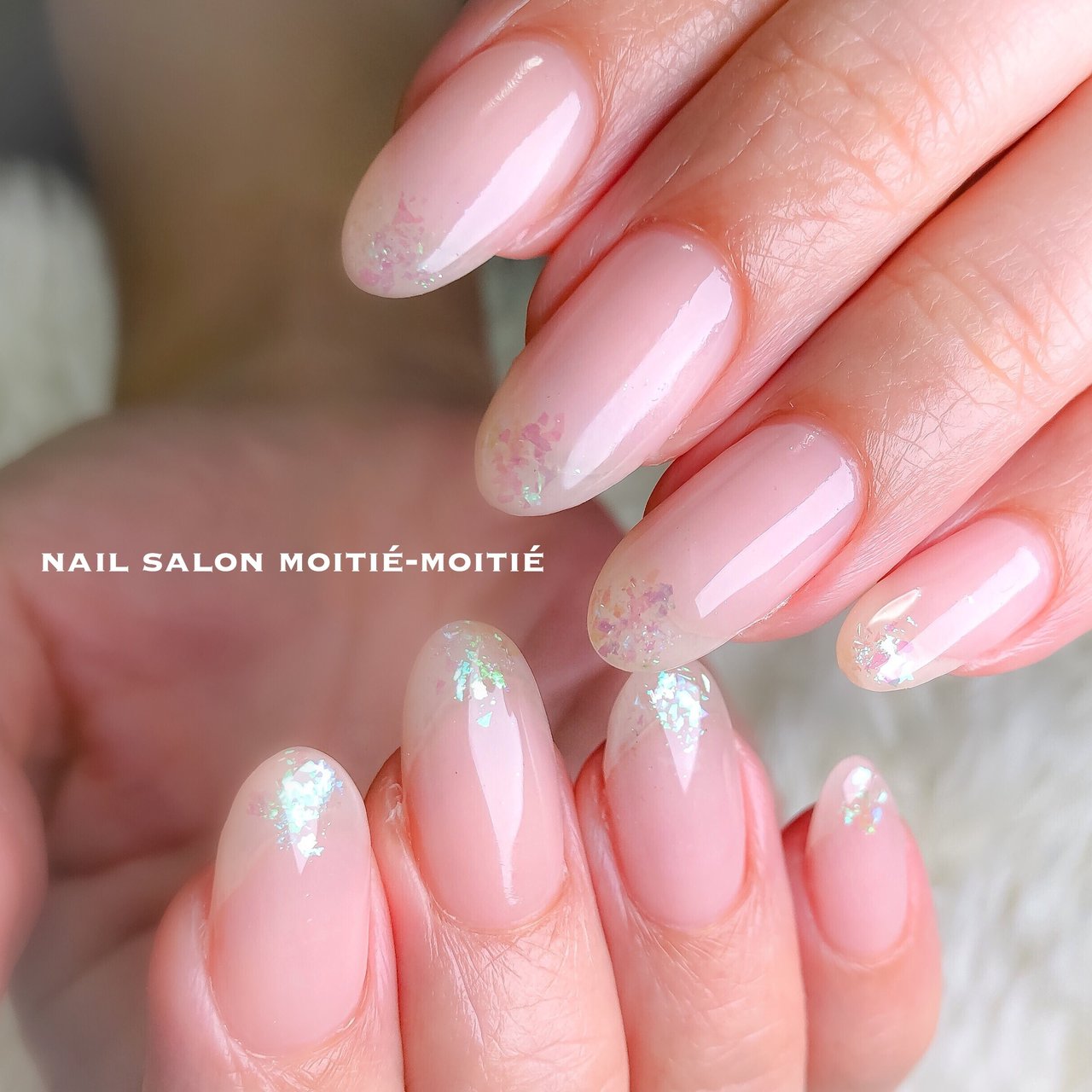 オールシーズン オフィス ブライダル デート シンプル Nailsalon Moitie Moitieのネイルデザイン No ネイルブック