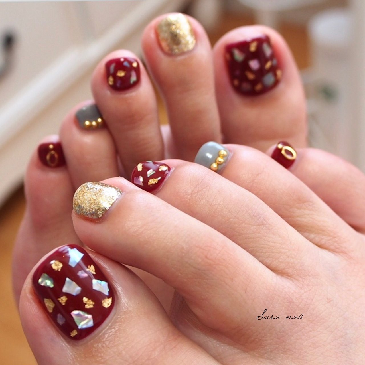 パーティー デート 女子会 フット ワンカラー Sara Nailのネイルデザイン No ネイルブック