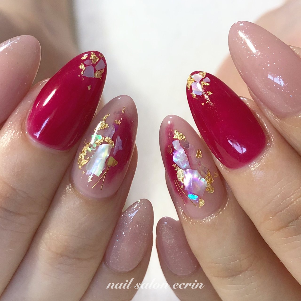 夏 秋 ハンド ワンカラー シェル Nail Ecrinのネイルデザイン No ネイルブック