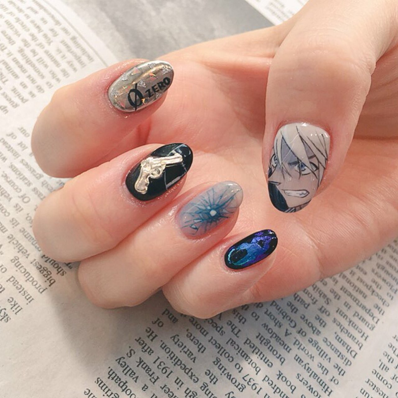 ハンド 痛ネイル キャラクター 水滴 ホイル Asya1114のネイルデザイン No ネイルブック