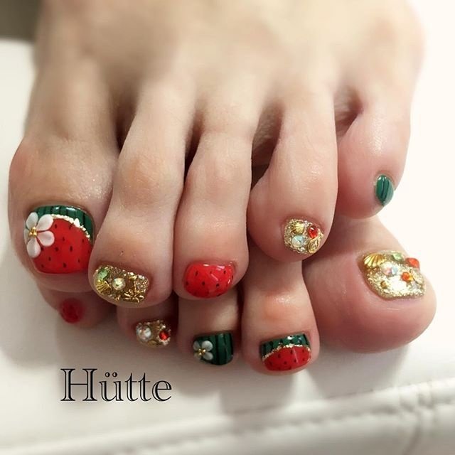 夏 海 リゾート 浴衣 フット Nail Salon Hygge ヒュッゲ のネイルデザイン No ネイルブック