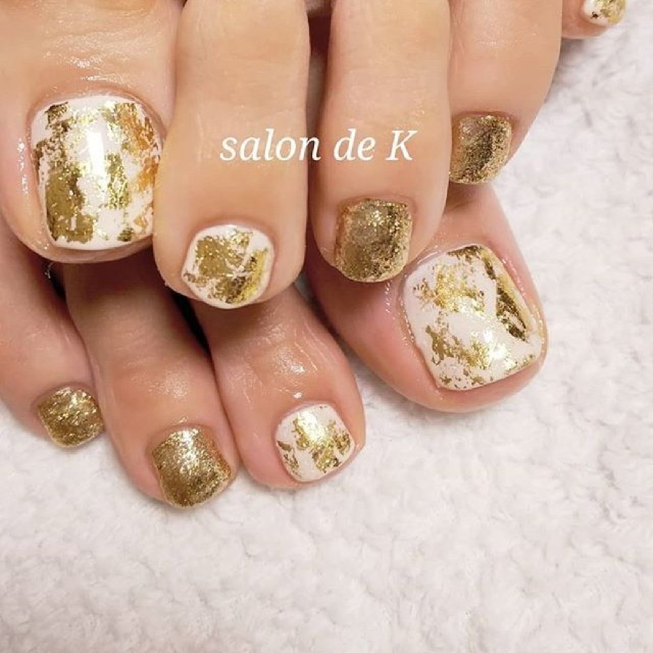 フット ゴールド ジェル お客様 Salon De Kのネイルデザイン No ネイルブック