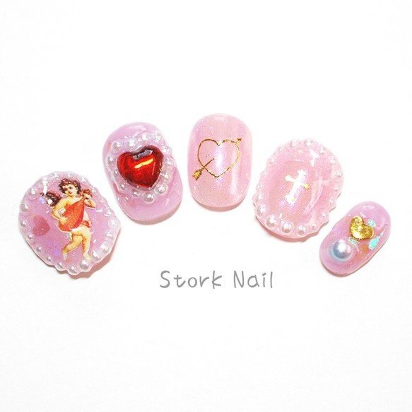 オールシーズン デート 女子会 ハンド ピンク ネイルチップ販売 Storknailのネイルデザイン No ネイルブック