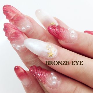 斜めマーメイドのネイルデザイン ネイルブック