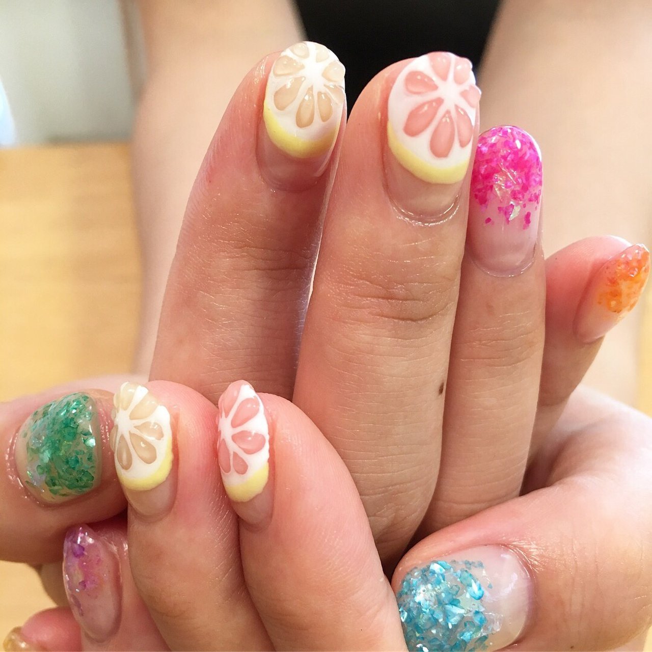 夏 旅行 海 リゾート ハンド ネイルサロン ひまわり フィルイン専門店のネイルデザイン No ネイルブック