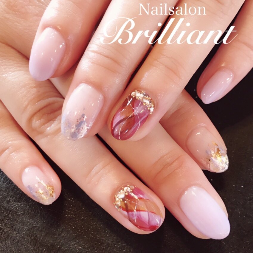 夏 オールシーズン オフィス デート ハンド Nailsalonbrilliantのネイルデザイン No ネイルブック