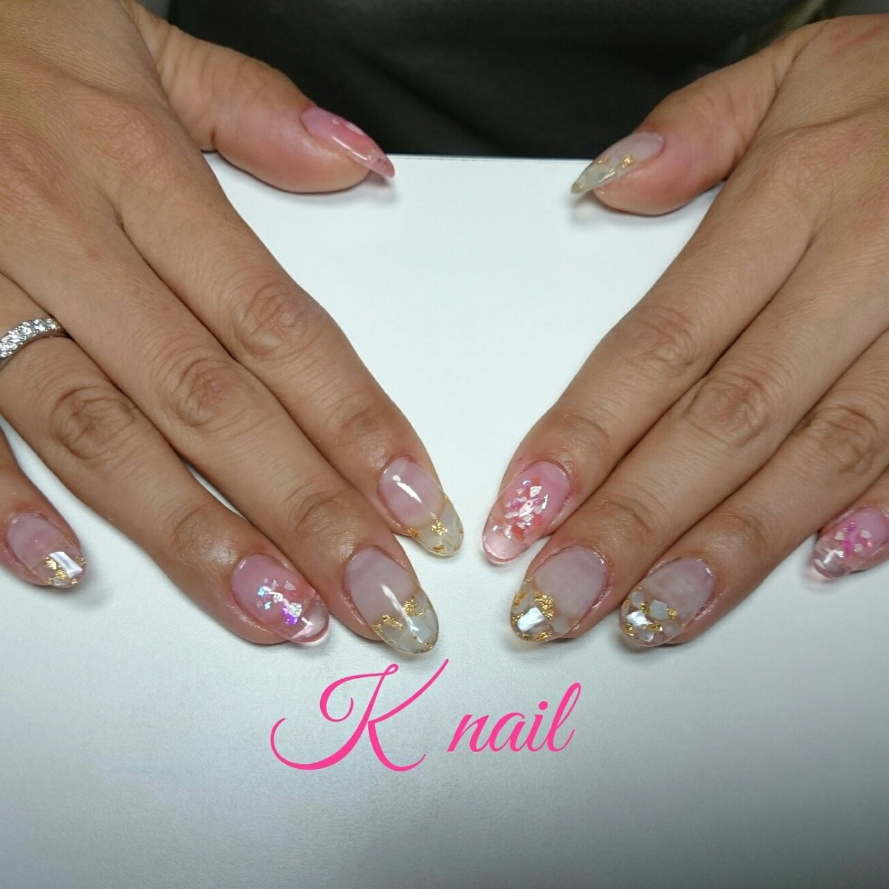 夏 オフィス デート ワンカラー シェル Keikoのネイルデザイン No ネイルブック