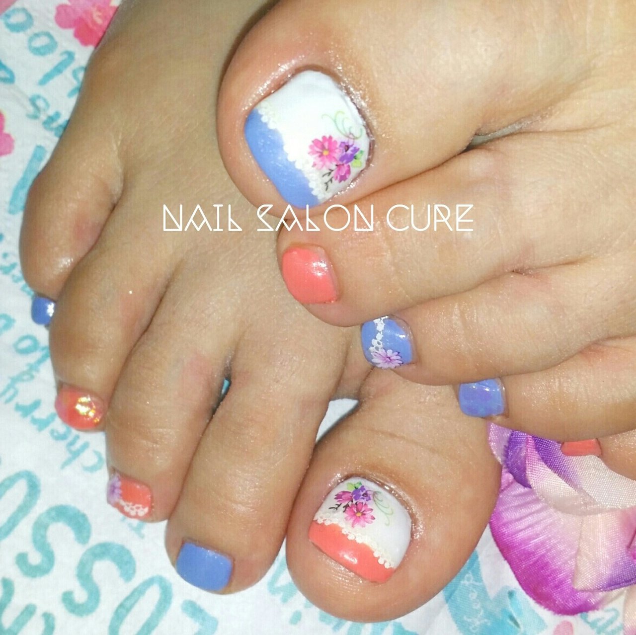 旅行 海 オフィス 女子会 フット Nailsaloncureのネイルデザイン No ネイルブック