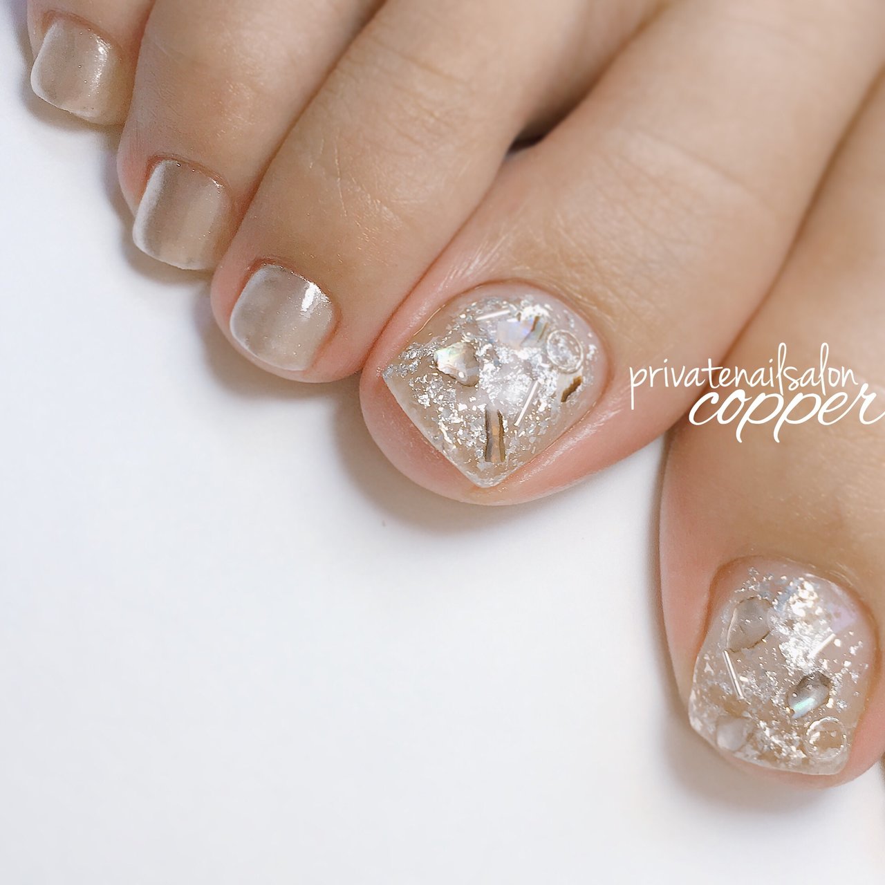 夏 秋 冬 パーティー フット Nailsalon Copperのネイルデザイン No ネイルブック