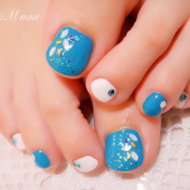 夏 海 リゾート 浴衣 フット Mandmnailのネイルデザイン No ネイルブック