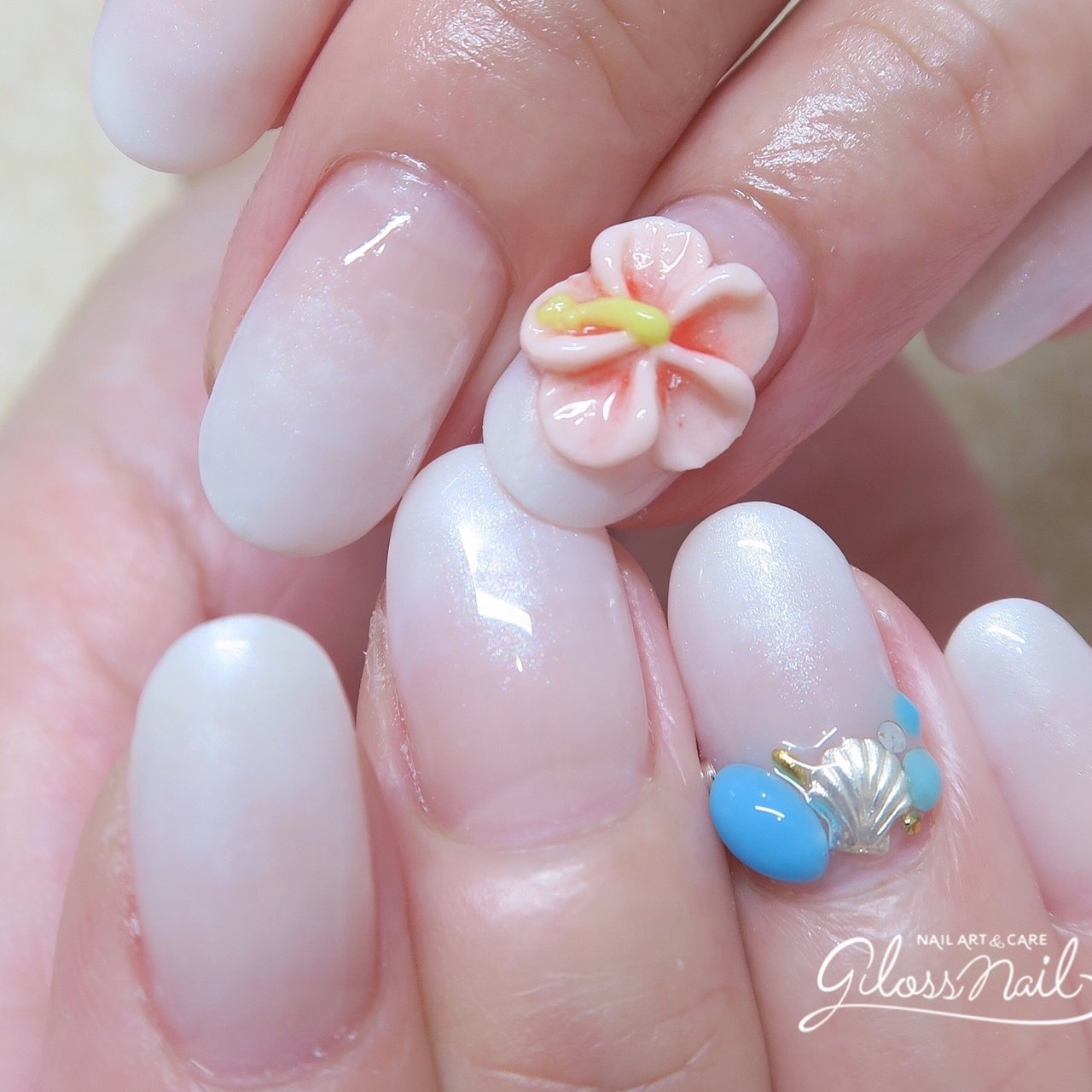 夏 旅行 海 リゾート ハンド Glossnail Manaのネイルデザイン No ネイルブック