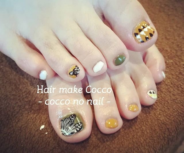 秋 旅行 デート 女子会 フット Cocco No Nail コッコノネイルのネイルデザイン No ネイルブック