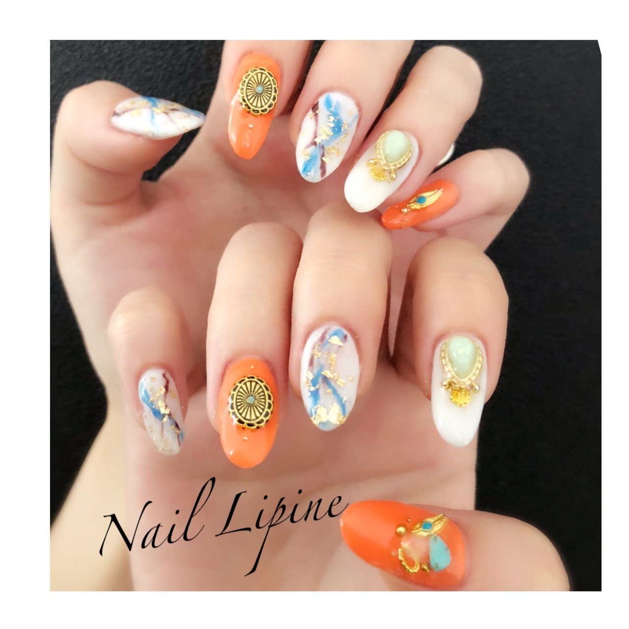 夏 旅行 海 リゾート ハンド Nail Lipineのネイルデザイン No ネイルブック