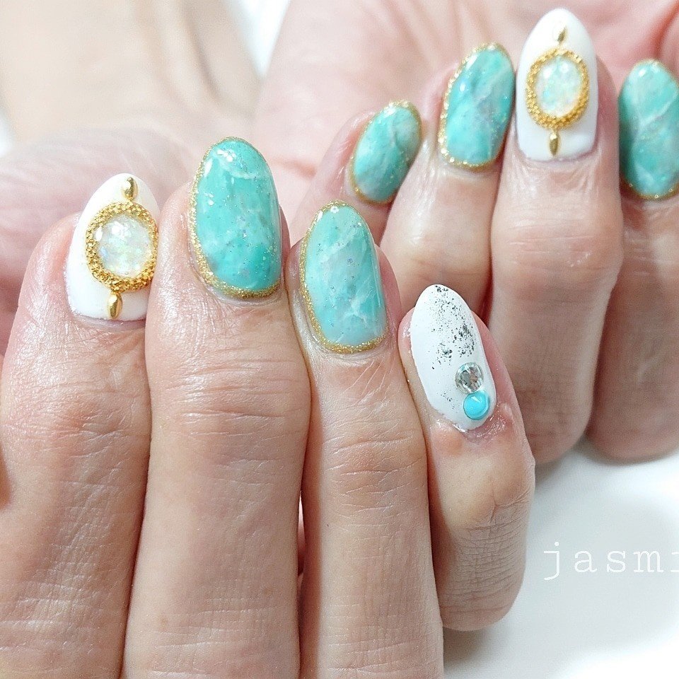 和泉府中nailslon Jasmine 指先に魔法を のネイルデザイン No ネイルブック