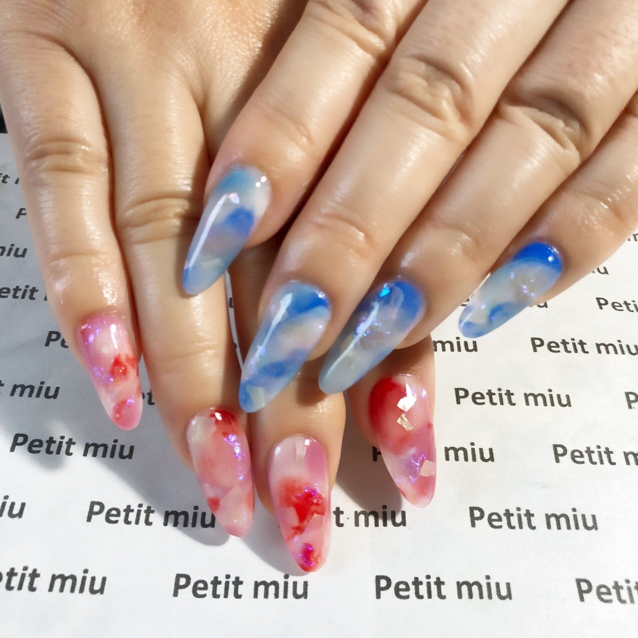 オールシーズン リゾート 女子会 ハンド ロング ネイルサロン Petit Miuのネイルデザイン No ネイルブック