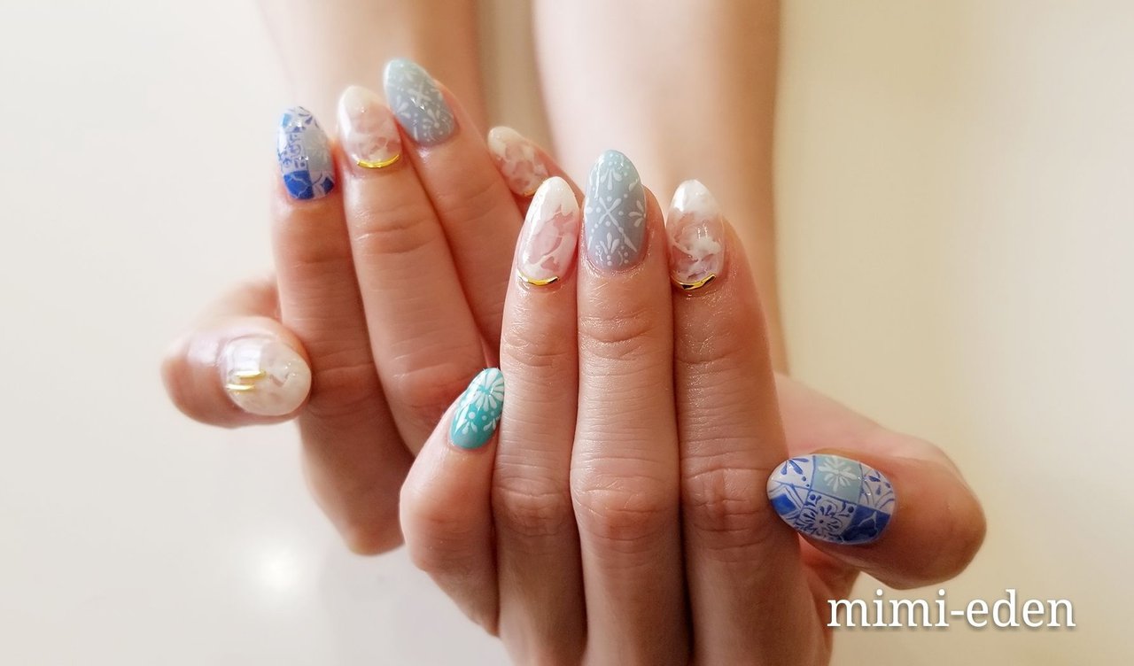 夏 旅行 海 リゾート ハンド Nail Mimiedenのネイルデザイン No ネイルブック