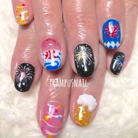 人気順 キャラクター 3d 花火ネイルのネイルデザイン ネイルブック