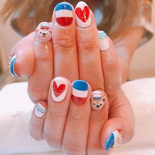 フランス国旗のネイルデザイン ネイルブック