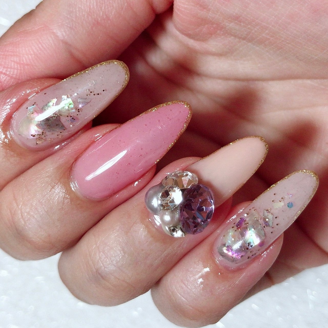 秋 ブライダル パーティー デート ハンド Diamond Nail 尼崎のプライベートサロン のネイルデザイン No ネイルブック