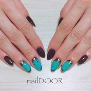 人気順 ターコイズ ブラック かっこいいのネイルデザイン ネイルブック