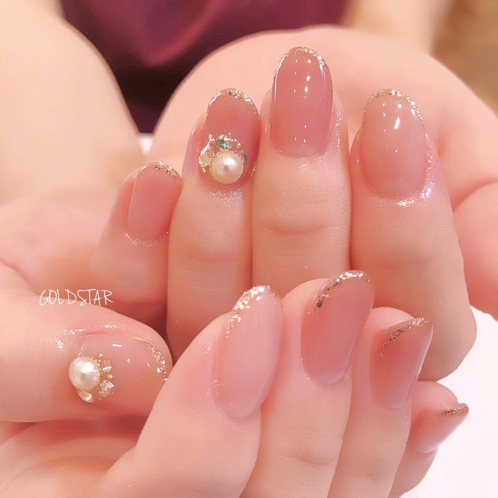 秋 オールシーズン オフィス デート ハンド Agloss Nailのネイル