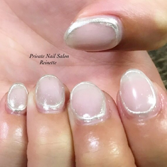 オールシーズン ハンド シンプル シースルー ミラー Nail Reinetteのネイルデザイン No ネイルブック