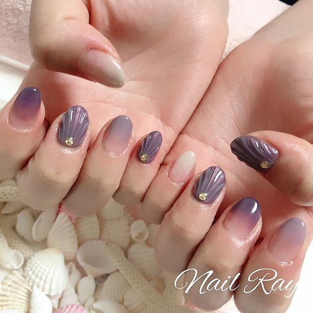 秋 パーティー ハンド グラデーション 人魚の鱗 Nail Ray Kanaのネイルデザイン No ネイルブック