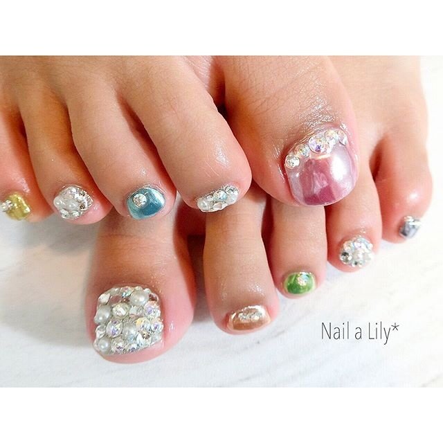 フット ビジュー Nailalily ネイルアリリー Akiのネイルデザイン No ネイルブック