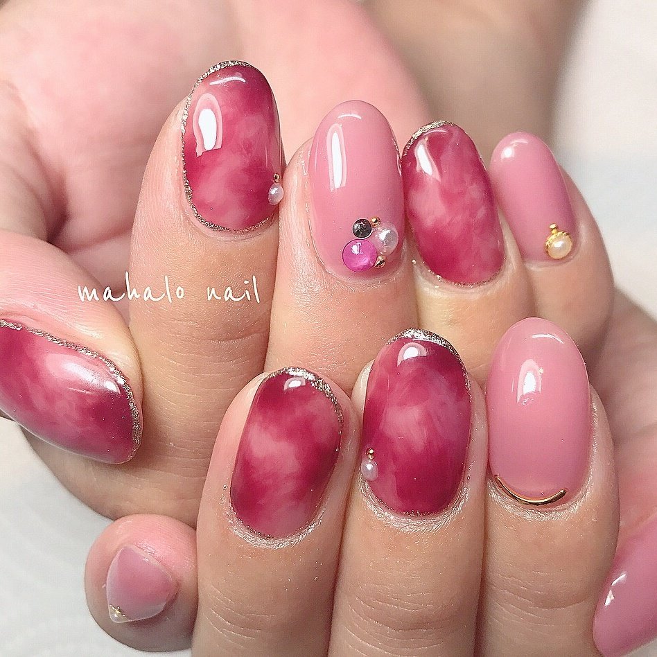 夏 秋 オールシーズン デート ハンド Mahalo Nailのネイルデザイン No ネイルブック