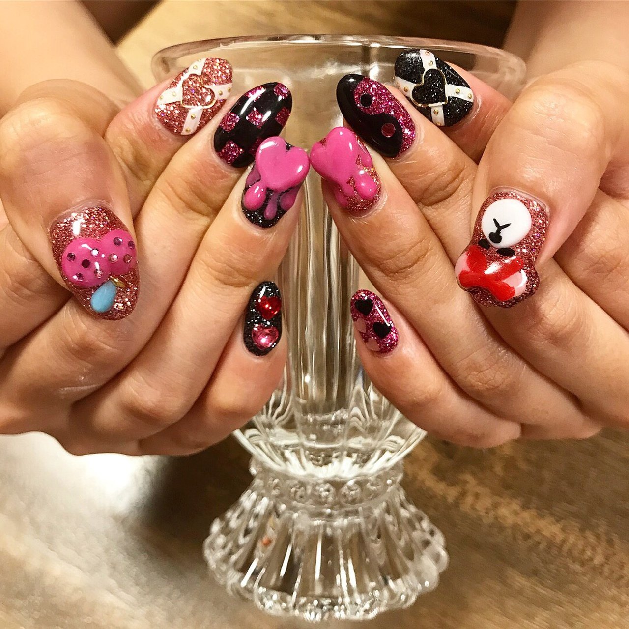 オールシーズン/ライブ/女子会/ハンド/ラメ - みぃのネイルデザイン[No