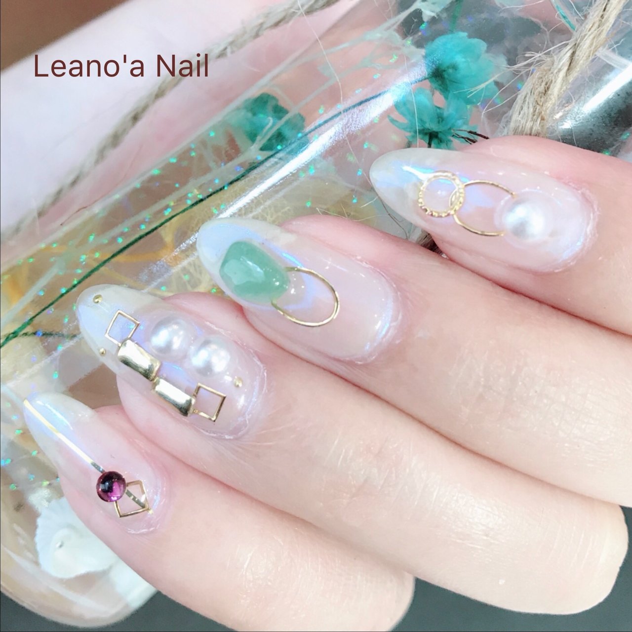 ハンド ビジュー ミラー ジェル Eri Yのネイルデザイン No ネイルブック