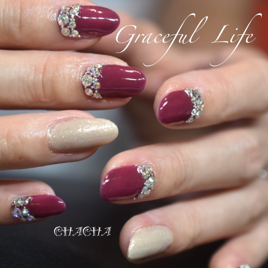 秋 冬 パーティー ハンド ワンカラー Chacha Nailのネイルデザイン No ネイルブック