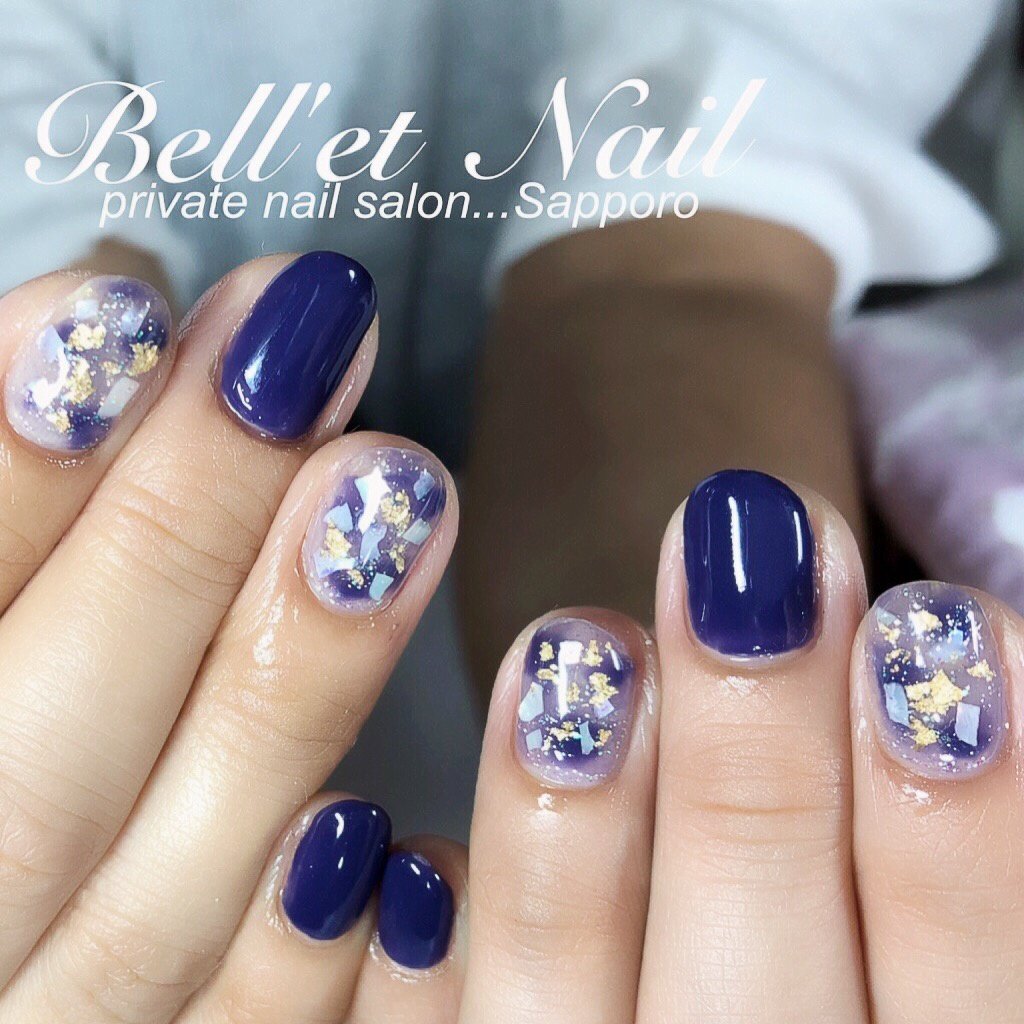 秋 ハンド ラメ ワンカラー シェル Bell Et Nail ネイリストayakoのネイルデザイン No ネイルブック