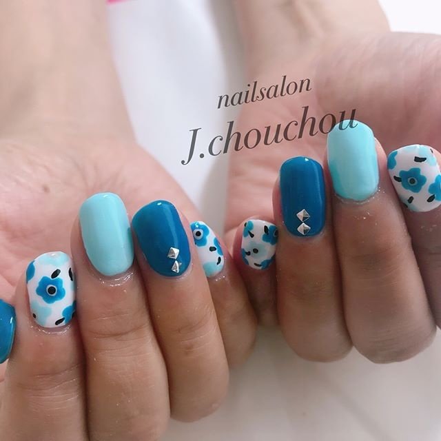 夏 デート 女子会 ハンド ワンカラー J Chou Chou Nailのネイルデザイン No ネイルブック