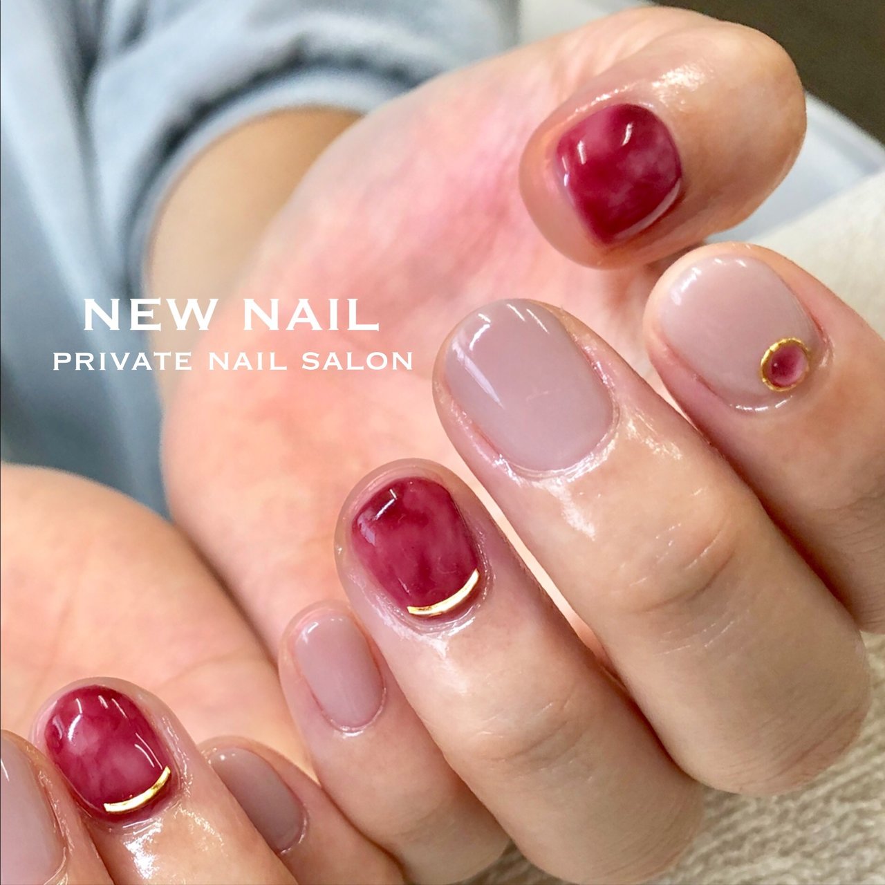 秋 冬 オフィス パーティー ボルドー New Nailのネイルデザイン No ネイルブック