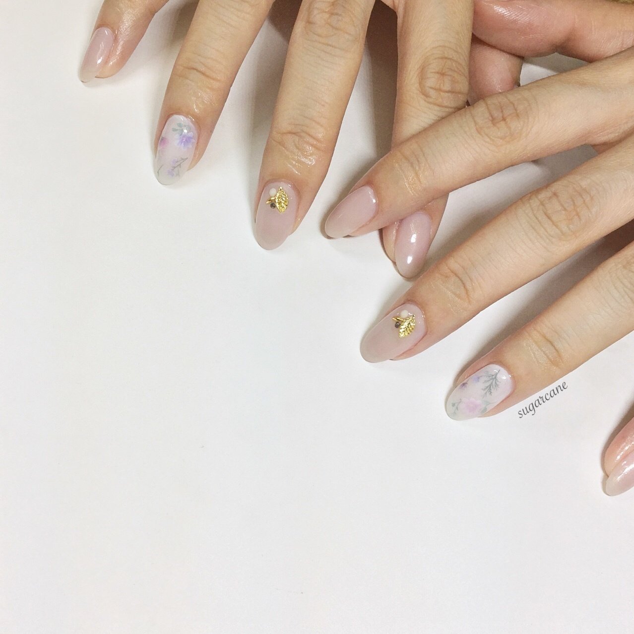 夏 オフィス ブライダル パーティー ハンド Nailsalon Sugarcaneのネイルデザイン No ネイルブック