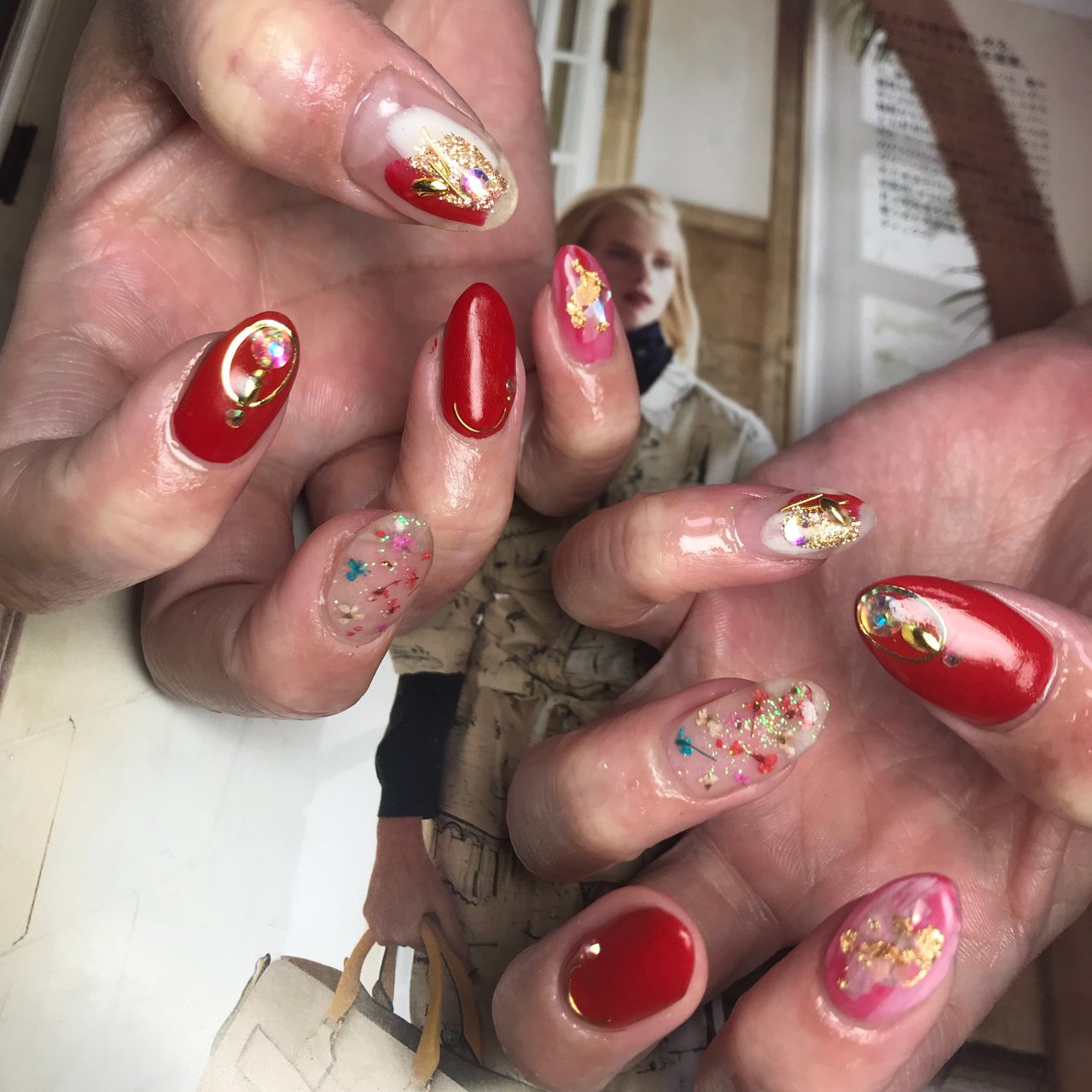 夏 秋 パーティー デート ハンド モアネイル 住道のネイルデザイン No ネイルブック