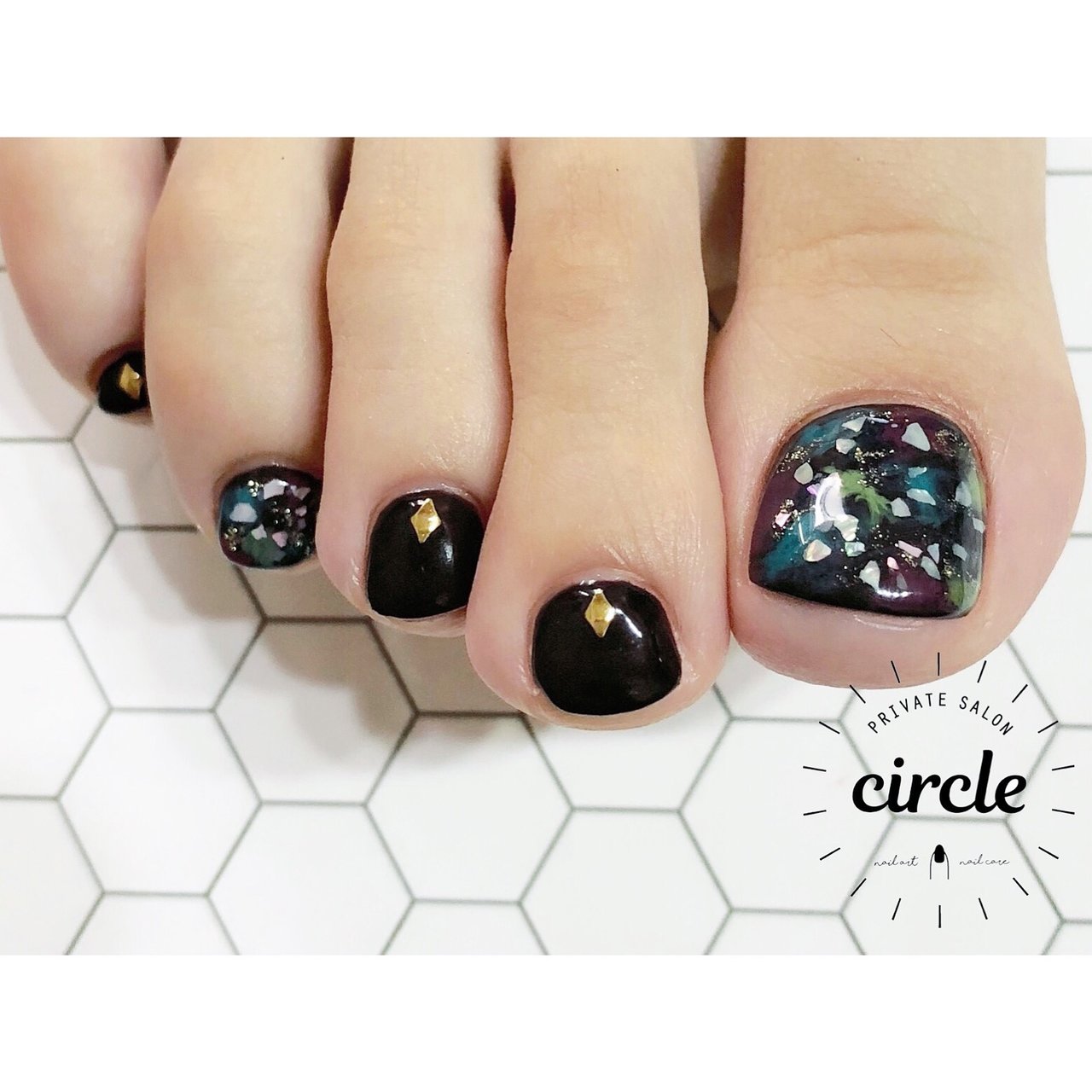 秋 フット ブラウン お客様 Circle Nailのネイルデザイン No ネイルブック