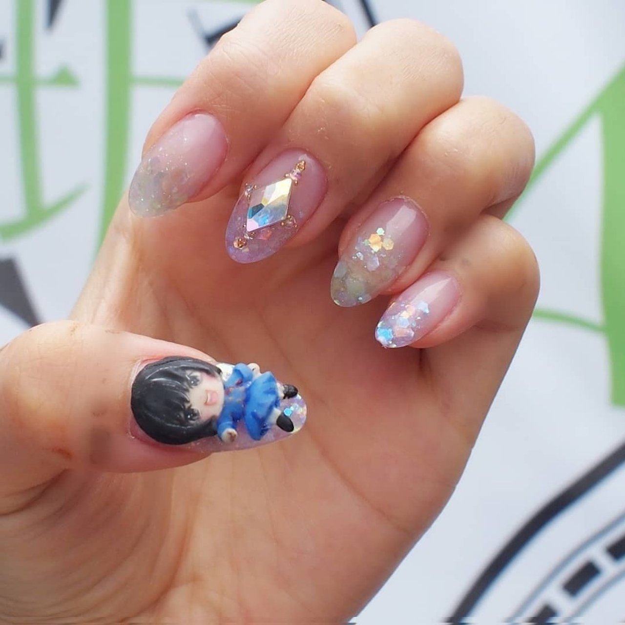 オールシーズン ライブ パーティー ハンド ラメ Whitecat Nailのネイルデザイン No ネイルブック