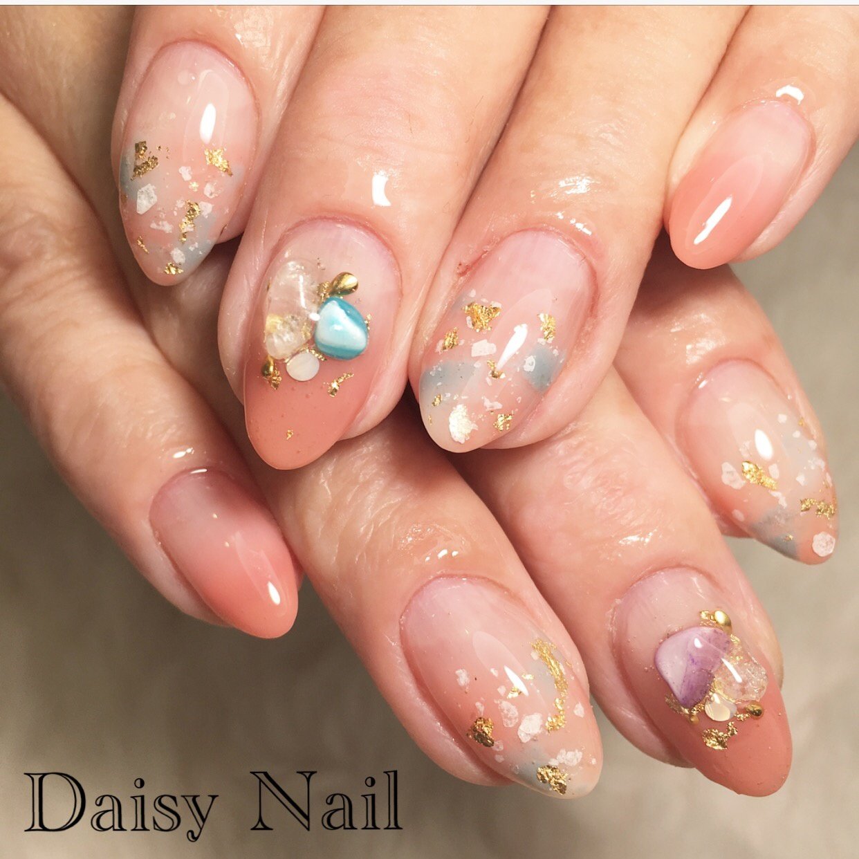 秋 オフィス ハンド グラデーション タイダイ Daisynailのネイルデザイン No ネイルブック