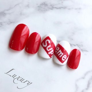 シュプリームヴィトンのネイルデザイン ネイルブック