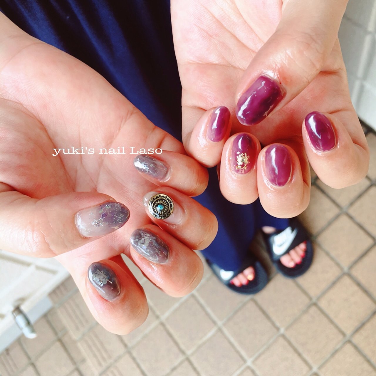 秋 冬 ハンド エスニック ニュアンス Nail Lasoのネイルデザイン No ネイルブック