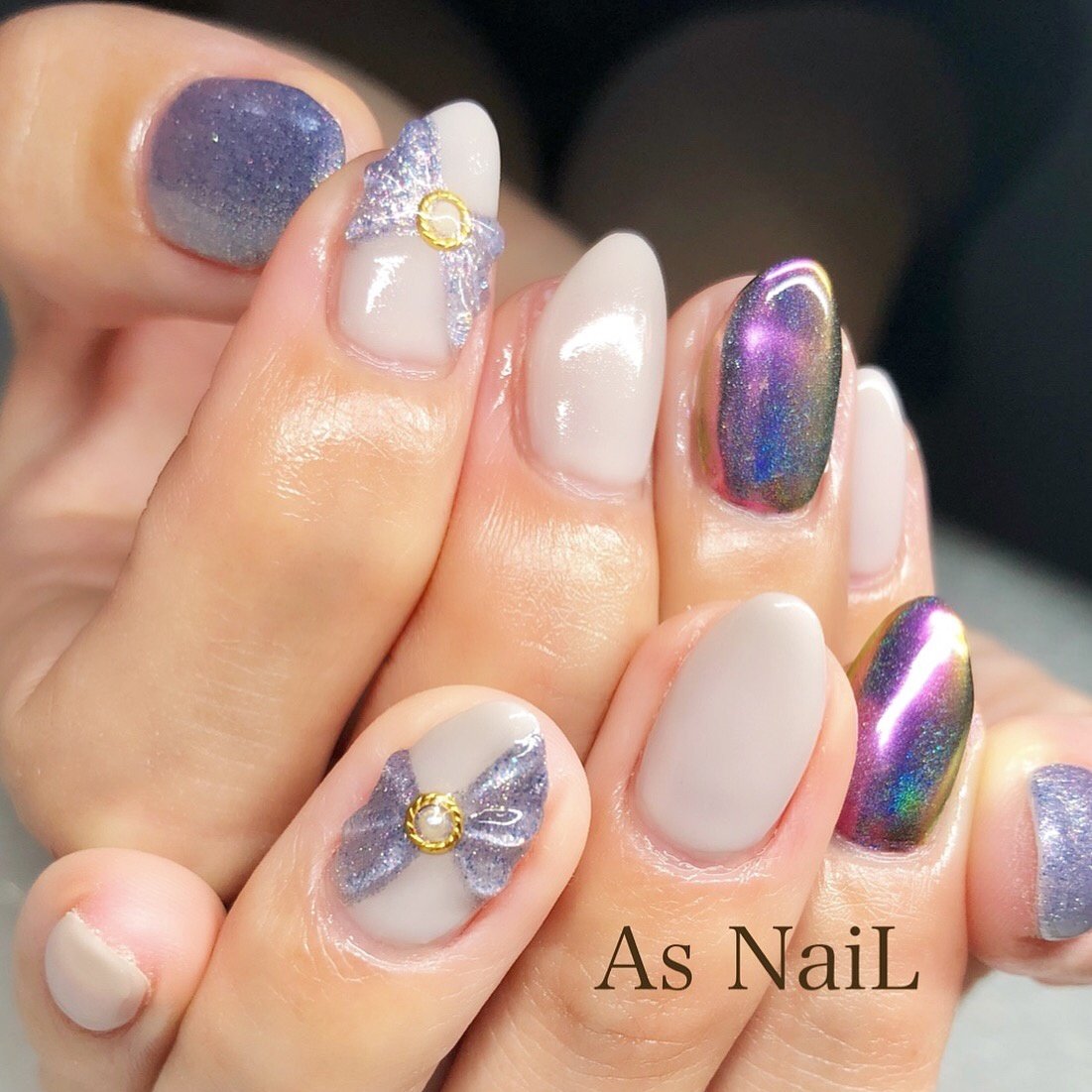 秋 冬 オールシーズン ブライダル ハンド As Nailのネイルデザイン No ネイルブック