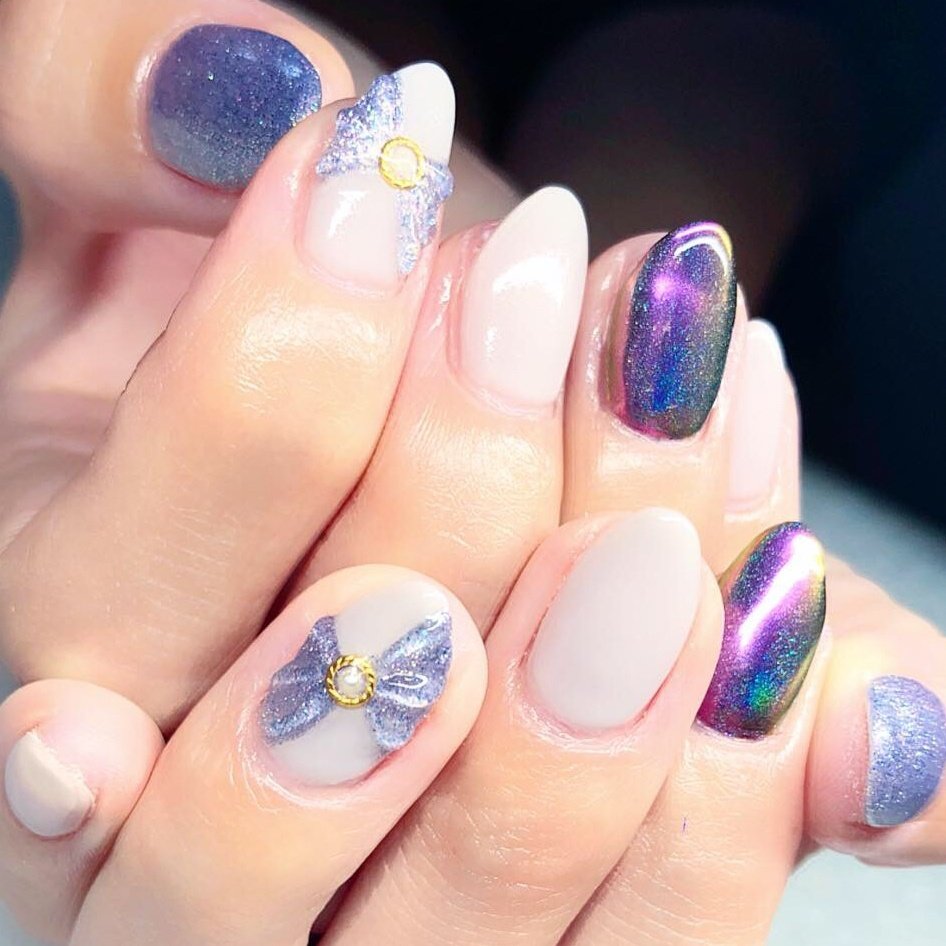 秋 冬 オールシーズン ブライダル ハンド As Nailのネイルデザイン No ネイルブック